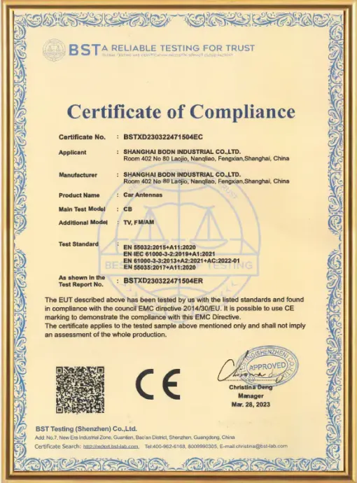 CE Declaration